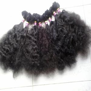 Raw Virgin Curly Indian Human Hair Bundles | Unprocessed & Natural Hair Extensions, <b>Tangle</b>-Free Weave | Wholesale Bulk Exporter - Product Image 1