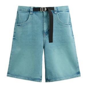 Pantalones Cortos de Mezclilla Largos para Hombre, Estilo Casual, Color Sólido, Lavado Ácido, con Logotipo Personalizado y Diseño Bordado Disponible a Precio Económico - Product Image 3