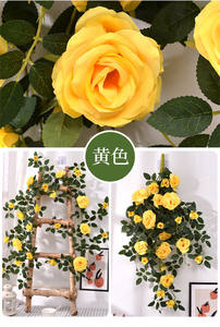 Vigne de fleurs artificielles en soie réaliste Simulation Ruyi, pour mur floral, plante grimpante, pour tuyau de climatiseur intérieur - Product Image 5