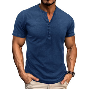 Venta al por mayor de camisetas 100% algodón personalizadas para hombre, camisetas ajustadas de secado rápido informales de estilo moderno con estampado de letras únicas y serigrafía - Product Image 1