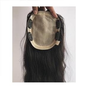 ที่ต่อผมธรรมชาติสีธรรมชาติ100% 5X6 Topper,ที่ต่อผมมนุษย์แบบบราซิลมองโกเลีย - Product Image 1