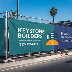 Bán buôn tùy chỉnh ngoài trời treo biểu ngữ Màn hình in ấn đầy đủ màu sắc PVC Vinyl vải in kỹ thuật số Flex biểu ngữ - Product Image 2