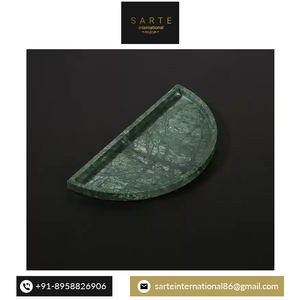 Plateau de service en marbre naturel exclusif Plateau de luxe fait à la main Design moderne unique pour la décoration intérieure Cuisine Salle à manger en gros - Product Image 3