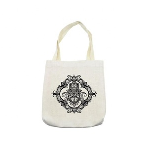2024 Baba Ki Jaan Arabic Name Customizable Cotton Casual <b>Large</b>-capacity Shoulder Patchwork Female Shopping School Design Totes - Product Image 5