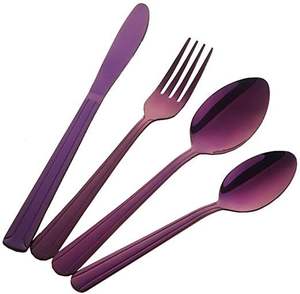 Ensemble de couverts en acier inoxydable de 5 pièces, ustensiles de cuisine idéaux, pour la table, la maison, l'hôtel, finition à deux tons, manche long - Product Image 6