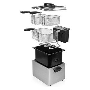 Friteuse à huile 3270W (5Lt) Triple panier en acier inoxydable 01 185000 01 001 - Product Image 3