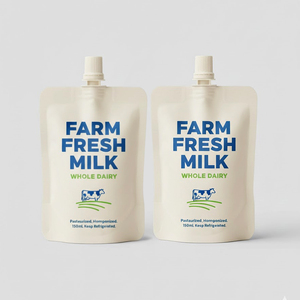 Custom Print Special shaped Beverage <strong>Milk</strong> Bag Plastic Packaging Jelly Suction Nozzle Top Spout <strong>Pouch</strong> - Product Image 2