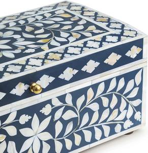 กล่องเครื่องประดับทรงสี่เหลี่ยมฝังมุกทำด้วยมือทำจากไม้สำหรับเป็นของขวัญสำหรับงานแต่งงานงานฝีมือทำด้วยมือราคาถูก - Product Image 2