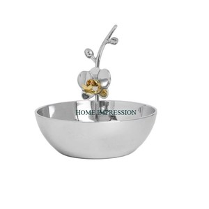 Bol de service à fruits en métal moderne fait à la main bol de service de forme ronde pour la décoration intérieure vaisselle décorative bol à nouilles - Product Image 4