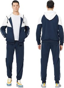 100% coton SWEATSUIT léger à capuche ensemble cordon de serrage fermeture hiver écologique délavé imprimé strass embelli - Product Image 3
