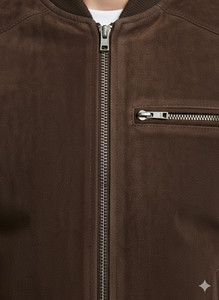 Envío listo Pakistán hizo chaqueta de bombardero de cuero logotipo frontal Vintage moda gamuza búfalo cuero de vaca cabra piel de cordero oveja - Product Image 3