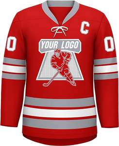 2024 nueva camiseta de hockey sobre hielo para hombre sublimada de poliéster personalizada camiseta de hockey en blanco práctica camiseta de hockey de diseño personalizado - Product Image 1