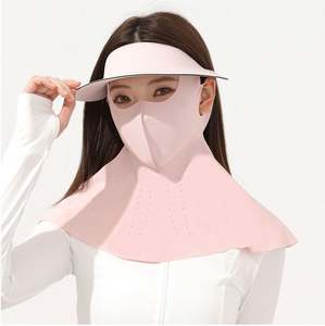 Mascarilla Facial Desmontable con Protección Solar y Visera, de Seda Helada, Protección UV, para Mujer, para Exteriores - Product Image 1