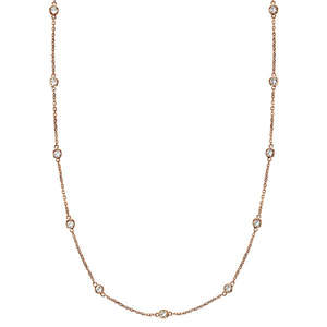 Collar con Diamante de 2.00 Ct Engastado en Bisel en Oro Rosa de 14k, Chic y Elegante - Product Image 2