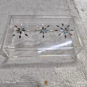 กล่องอะคริลิคพร้อมฝาปิดฝังกล่องลูกอมอะคริลิกสำหรับตกแต่งกล่องของขวัญช็อกโกแลตและกล่องของขวัญพร้อมเปลือกหอยสินค้าใหม่ - Product Image 1