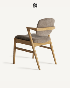 Silla de Comedor Aurellina de Madera de Teca Premium, Muebles de Comedor de Madera Sólida, Muebles para el Hogar de Diseño Moderno de Mediados de Siglo, Hechos a Mano y de Lujo - Product Image 2