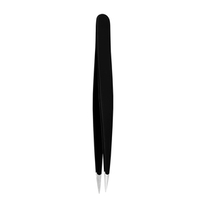 German Stainless Steel Anti Static Durable Smooth Tip Beauty <b>Eyelash</b> <b>Tweezers</b> Black Coated Beauty Salon <b>Eyelash</b> <b>Tweezers</b> - Product Image 5