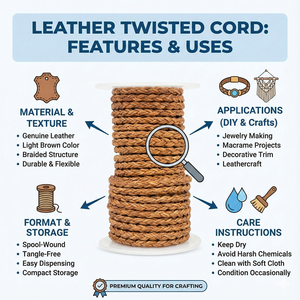 Wholesale Braided Genuine Leather Cord Twisted <b>Rope</b> DIY <b>Bracelet</b> Necklace Jewelry Making Findings Handicraft Supply Part 925 - Product Image 2