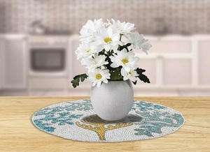 Napperon élégant en perles de verre pour l'hiver spécial repas et fêtes de mariage tapis et tampons - Product Image 6