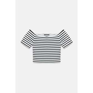 T-shirt en coton pour femme, décontracté, court, col bateau, dentelle florale, coupe ajustée, tailles 4XL et 5XL pour l'été - Product Image 6