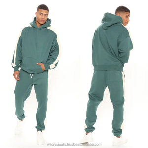 Pulls personnalisés grande taille survêtements avec logo pour hommes pantalon de survêtement et sweat à capuche ensemble de survêtements de jogging - Product Image 2