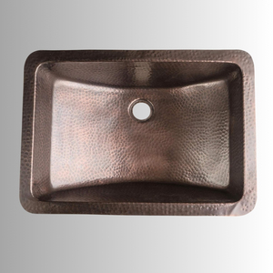 Évier de cuisine rectangulaire artisanal de luxe en cuivre martelé, finition antique, évier en métal de style ferme, fournisseur en gros OEM de luxe. - Product Image 4