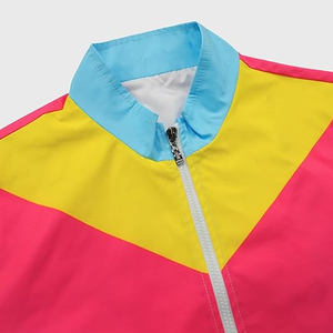 Ensemble de survêtement 2 pièces pour homme, coupe-vent décontracté à imprimé tendance, fermeture éclair, OEM ODM, taille élastique, grande taille, nylon d'hiver - Product Image 4