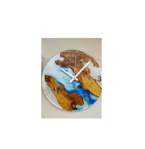 Horloge murale en bois et résine, design unique, meilleure qualité, fabrication artisanale, à bas prix, pour la maison, le salon, best-seller - Product Image 3