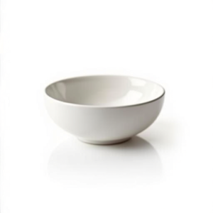 ROMA White 24cm Porcelain Salad Bowl <b>Microwave</b> and Dishwasher Safe Ceramic Bowls <b>Set</b> Horn Bowl Decoration - Product Image 2
