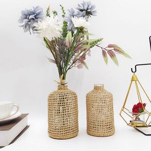 Macetas grandes de ratán hechas a mano de bambú de Metal más vendidas, macetas para interiores y exteriores, macetas altas para jardín, cesta de ratán - Product Image 6