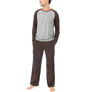 Personnalisé léger automne et hiver hommes maison porter à manches longues vêtements de nuit costume pyjama - Product Image 4