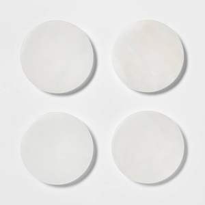 Sous-verres sophistiqués en marbre gris sous-verres en pierre absorbante pour la protection des boissons et de la table - Product Image 2