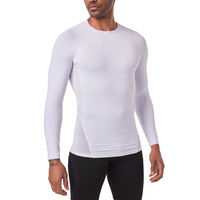 Chemises de compression respirantes de haute qualité, sous-vêtements de sport en spandex/polyester, chemise de sport pour hommes, manches longues