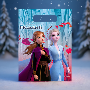 Bolsas de Regalo de Plástico Frozen II, 23X16.5Cm, 6 Piezas, Artículos para Fiestas y Celebraciones - Product Image 3
