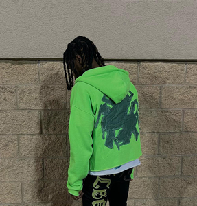 Vente en gros de sweat à capuche zippé vintage en molleton pour hommes 100% sweats à capuche délavés à l'acide en coton pour hommes - Product Image 4