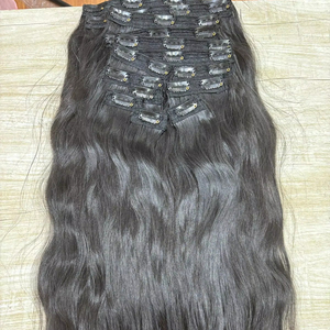 Extensión de cabello humano indio crudo precio al por mayor Clip IN - Product Image 1