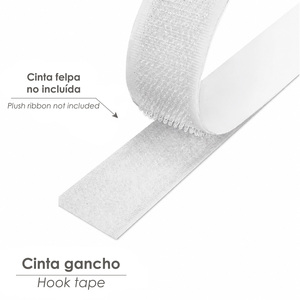 Bande auto-agrippante avec adhésif, blanche, rouleau de 25 mètres - Product Image 4