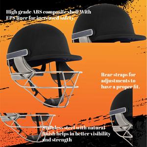 หมวกกันน็อคคริกเก็ตไทเทเนียมคุณภาพสูงแบบกำหนดเองสำหรับนักกีฬา ระดับมืออาชีพ สำหรับการแข่งขันและการฝึกซ้อมตี  พร้อมอุปกรณ์ป้องกัน - Product Image 5