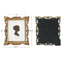 Cadre photo rectangulaire en résine gaufrée Victoria, durable et léger, imprimé en typographie, pour table ou mur, anniversaire, Noël