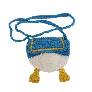 Budui DIY Knitting Moms <b>Cute</b> Duck 100% Milk Cotton Yarn Coin <b>Purses</b> Fashion Accessories Cartoon Bags Fabric Material - Product Image 5