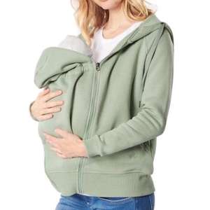 เสื้อฮู้ดคุณแม่น้ำหนักเบาผ้าสัมผัสนุ่มทรงหลวมมีฮู้ดพิมพ์ลายออกแบบได้เองสำหรับผ่อนคลายสไตล์ตั้งครรภ์ - Product Image 5