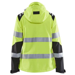 Chaqueta reflectante de seguridad de alta visibilidad Logotipo personalizado Ropa de trabajo al aire libre Chaquetas de hombre a prueba de viento de concha suave - Product Image 3