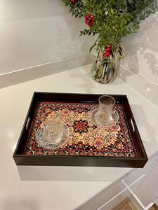 Bandeja de Servicio de Diseño con Recubrimiento de Esmalte de Madera MDF, Bandeja de Mesa de Alta Calidad para Hoteles y Restaurantes - Product Image 4