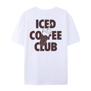 Camisetas con Estampado de Café Helado, Ropa de Calle de Moda, Camiseta para Mujer, Linda Camiseta para Amantes del Café, Algodón, Unisex, Tops Femeninos Extra Grandes - Product Image 3