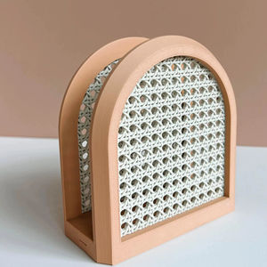 ที่ใส่ผ้าเช็ดปากหวายไม้โค้งแบบพรีเมี่ยมสำหรับโต๊ะรับประทานอาหารแบบทันสมัยการตกแต่งห้องครัวและใช้ในบ้านทุกวันจากอินเดีย - Product Image 1