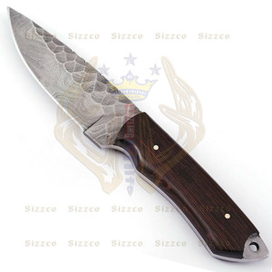 Handmade Custom Damascus Steel Fixed Forged Blade Vengi Wood Handle Skinner Utility <b>Knife</b> Beautiful Hunting & Camping <b>Knife</b>-OEM - Product Image 5