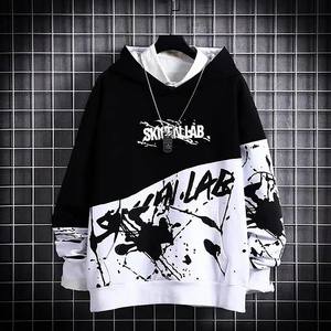 Vente en gros pas cher USA Football Automne Hiver Sweats à capuche de sport pour hommes Polyester imprimé en 3D port quotidien Pull noir - Product Image 4