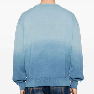 Pull à col en V pour homme, coupe ajustée, léger, 100% coton, respirant, décontracté, manches longues, logo sur le devant, hiver, sur mesure - Product Image 3