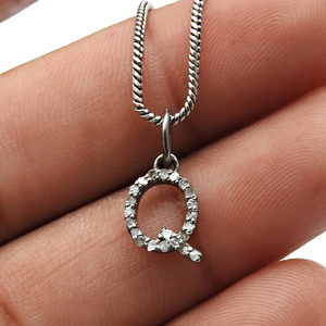 Pendentif Hip Hop en argent avec design Alphabet D et diamant noir rhodié fabriqué à partir de pendentif lettre initiale en argent sterling 925 bricolage - Product Image 5