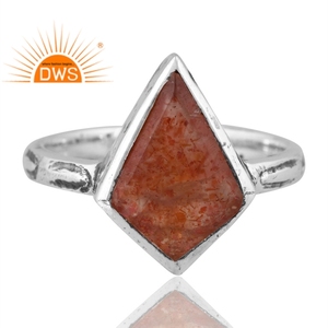 Último diseño 925 anillo de piedras preciosas de cuarzo de fresa Natural de plata proveedor de joyería personalizada para mujeres regalo para ella - Product Image 3